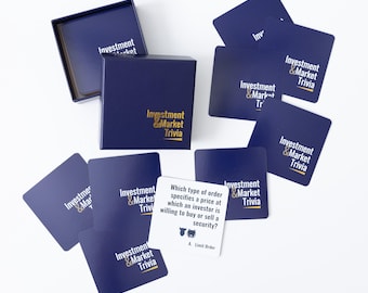 Market & Investment Trivia Game - Luxury Financial Card Set, Perfect Gift for Investors and Finance Enthusiasts