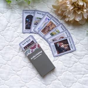 Juego de cartas "Go Fish", arte clásico, juego de cartas educativo, regalo artístico, juego de cartas de arte, juego de historia del arte, juego de correspondencias artísticas, pesca ingeniosa
