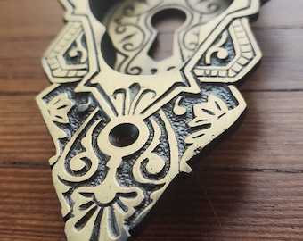 Neo-Grec Style Pocket Door Pull with Keyhole