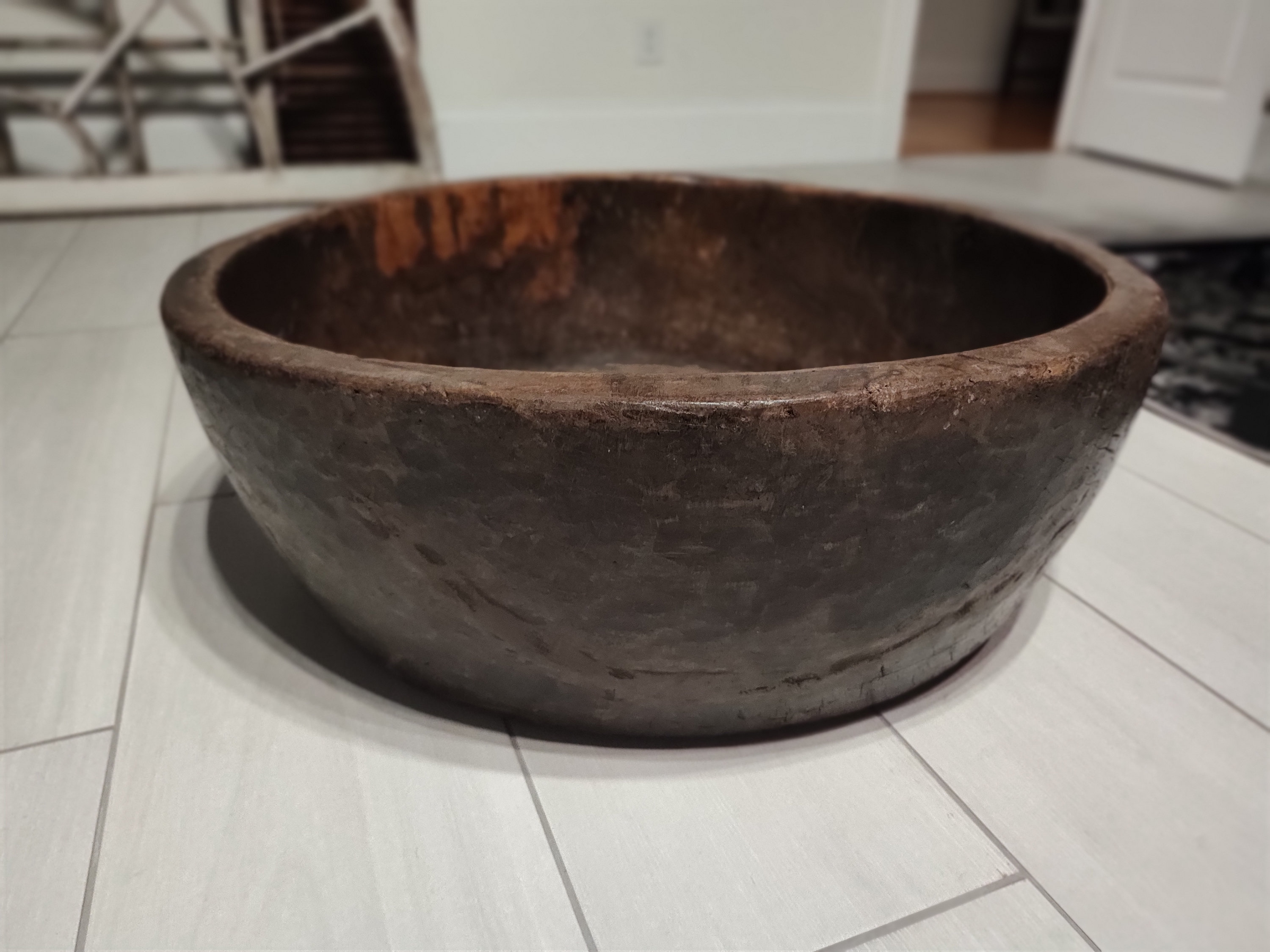 Teakwood Parath- Dough Mixing Bowl - 19thC Teakwood Parath- Dough Mixing Bowl - 19thC