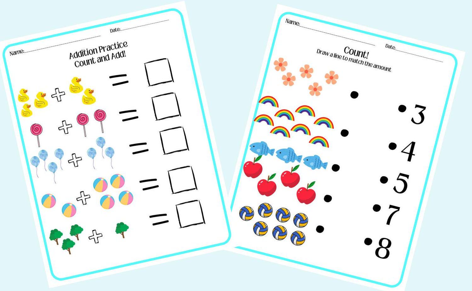Math Worksheets | Math Worksheets With Visuals | Math Worksheets for ...