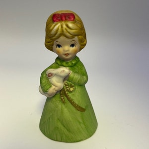 Vintage 1978 Jasco Girl with Bunny, Jasco Merri-Bells Collection