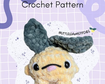 Blemon Crochet Pattern – Digital Download, Adorable Low-Sew Amigurumi with No-Sew Options
