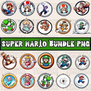Super Mario Circle Png, Super Mario Characters Png Clipart, Super Mario All Characters Png, Super Mario World Png, Super Mario Family Png