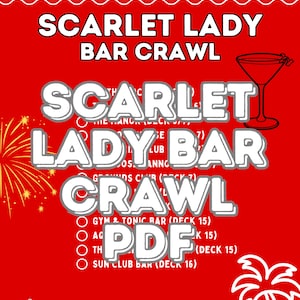 Virgin Voyages Scarlet Lady Bar Crawl PDF descargable