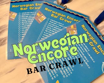 Norwegian Encore Bar Crawl Lanyard – Drink Checklist & Ship Bar Tracker