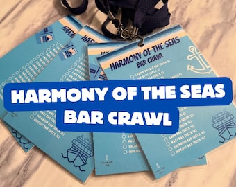 Harmony of the Seas Bar Crawl Passport | Cruise Bar & Lounge Checklist