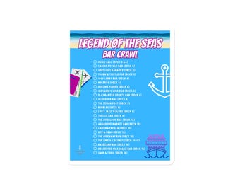 Legend of the Seas Bar Crawl Magnet | Cruise Cabin Door Tracker