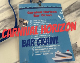 Carnival Horizon Bar Crawl Lanyard | Cruise Drink Tracker