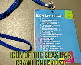Icon of the Seas Bar Crawl Checklist Downloadable PDF