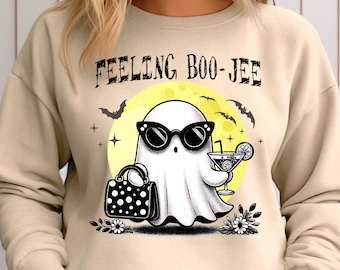 Cute Spooky Boo-Jee Ghost Sweatshirt - Boo-Jee Ghost Sweatshirt - Funny Halloween Sweatshirt - Spooky Season Sweatshirt - Halloween Costume