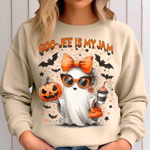 Cute Spooky Ghost Sweatshirt - Boo-Jee Ghost Sweatshirt - Funny Halloween Sweatshirt - Spooky Season Sweatshirt - Halloween Costume