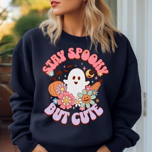 Stay Spooky Sweatshirt - Halloween Ghost Sweatshirt - Spooky Season Sweatshirt - Halloween Gift for Her - Spooky Season Vibes Sweatshirt