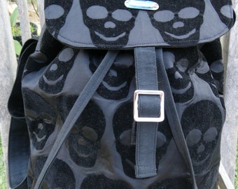 Black Backpack, Australian Handmade Bags, Made in Australia, Hand Made Backpack, Handmade Fabric Backpack