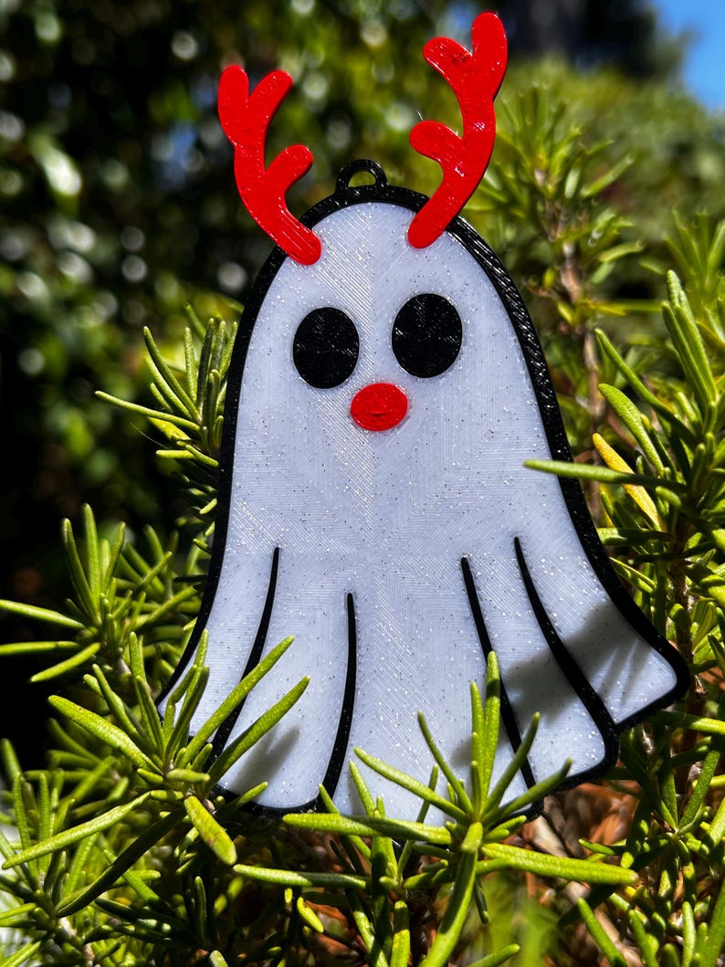 Spooky Christmas Decor Set Adorable Ghost Ornaments Festive Holiday