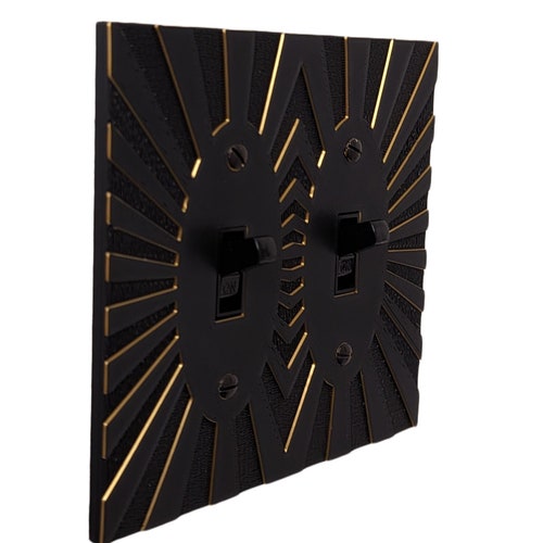 Sunburst Light Switch Cover | Art Deco-Inspired Outlet Cover
