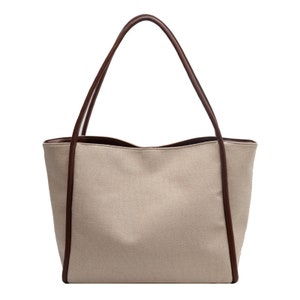 Large size canvas bag, Oversize tote bag, hand bag, handbags for women, canvas bags, shoulder bag, tote bag Brown