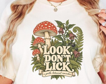 Funny Poison Plant Shirt Botanical Sweatshirt Dark Cottagecore Toadstool Mushroom Tee Whimsy Goth Foraging Gift Nature Lover Toxic Plants