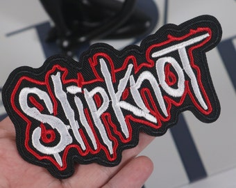 slipknot patch, band patch, opstrijkbare patch, geborduurde patch, stoffen, patch voor jeans, grappige patch,