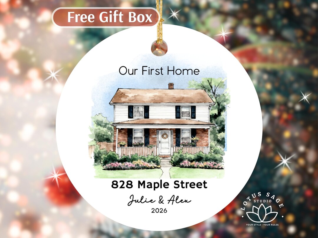 Custom Personlized Photo to Watercolor New Our First Home Housewarming ...