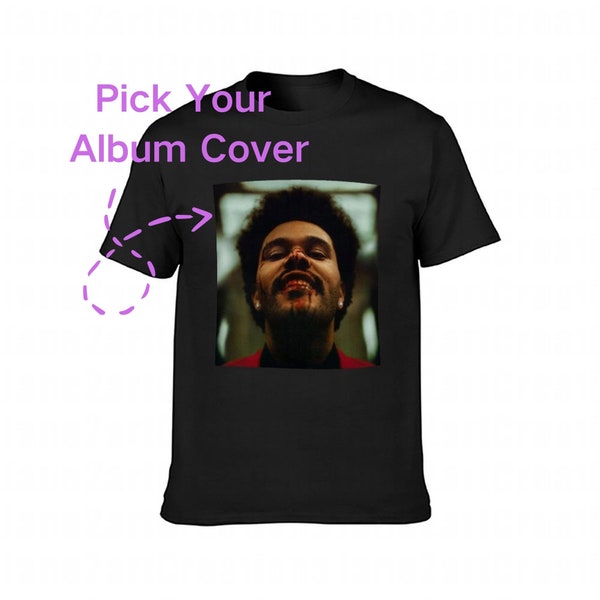T-shirt de couverture d’album personnalisé After Hours Album Cover Art T-Shirt Unisex T-Shirt Cadeau pour les femmes et les hommes Cadeau pour les amateurs de musique Cadeau d’anniversaire