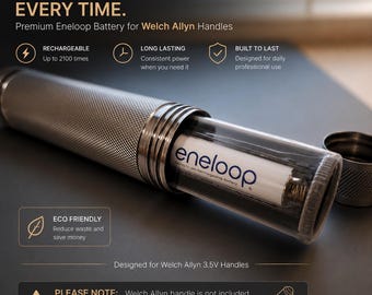 Handmade Welch Allyn 72300 Replacement Battery | Panasonic Eneloop NiMH (3.5V 850mAh)