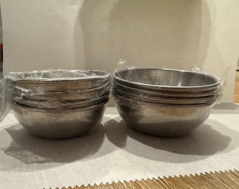 Stainless Steel Bowls: Small and Medium Foodsafe Bowls compatible with Plastic Trim Bowl