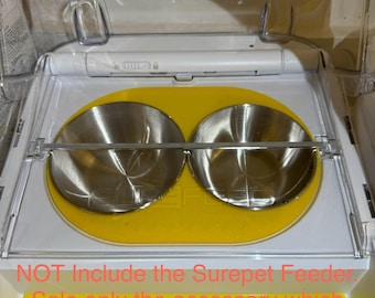 Dual Stainless Steel bowls for SureFeed Microchip Cat Feeders  I 3D printing