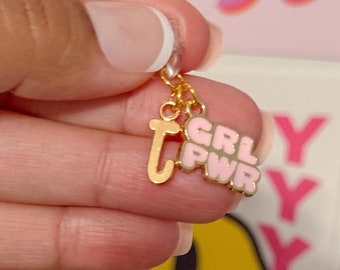 GRL PWR USB-C Kindle Charm, Feminist Book Lover Gift