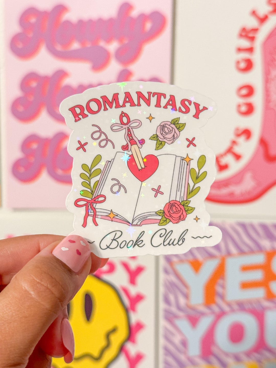 Romantasy Waterproof Sticker, Bookish Sticker for Fantady Lovers, Book ...