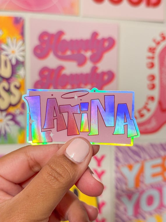 Latina Waterproof Sticker, Latina Gifts, Spanish Stickers, Mexican phrases, Kindle stickers, Latina pride decal, Hispanic Stickers, Y2K
