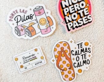 Spanish sticker bundle Waterproof Vinyl Sticker, Latina Sticker, Latina Gifts, Spanish Stickers, funny decal, Latina Labels, Latina decal
