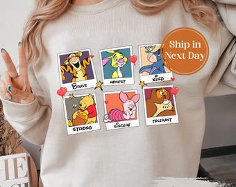 Camisa vintage de Winnie the Pooh con colores cómodos, camisa retro de Disney Pooh, camisa de Pooh y sus amigos, camisa de viaje a Disney, Disneyland 10262018