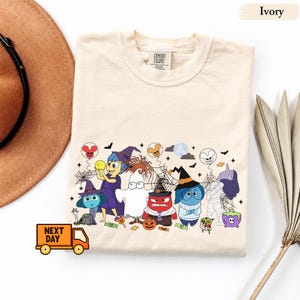 Comfort Colors® Inside Out Halloween Shirt, Joy Sadness Anger Inside Out Characters Costume Tee, Disney Pixar Halloween T-shirt