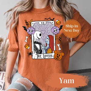 ジャックとサリーの恋人たちのハロウィンTシャツ、ジャックとサリーのお揃いシャツ、ナイトメアジャックとサリーシャツ、ジャックとサリーのラブシャツ10262069