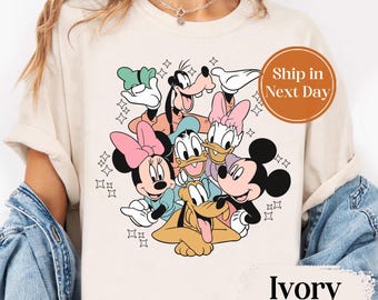 Comfort Colors® Mickey and Friends Signatures Shirt, Magic Kingdom, Disney Characters, Mickey and Co Shirt, Disney Trip Shirt,10262006
