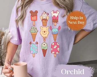 Comfotr Colors Disney Snacks Shirt,Mickey Ice Cream,Disney Travel Shirt,Disneyland Trip Shirt,Womens Disneyworld Shirt,Disney Shirt 10262097