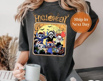 Disney Stitch Horror Halloween Kostüm Shirt, Stitch Halloween T-Shirt, Mickey's Not So Scary Party, Disneyland Halloween Passendes Shirt 10262070