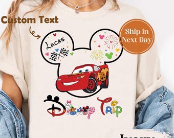 Camiseta personalizada Comfort Colors® de Disney Cars, camisetas a juego de McQueen, camiseta de Cars para viajes a Disney, camiseta de la película Cars, 10262045