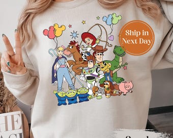 Camiseta con globos de Disney Toy Story en colores cómodos, camiseta de Toy Story de Disney World, camiseta familiar de Toy Story de Disney, camiseta con personajes de películas, 10262053