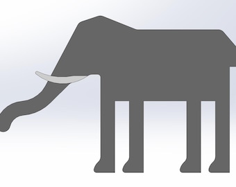 Elephant Drawer Handle – 3D Printed Elephant Pull for Kids Rooms, Nursery Furniture Knob, Safari Decor Hardware