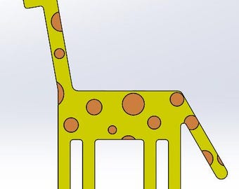 Giraffe Drawer Handle – 3D Printed Giraffe Pull for Kids Rooms, Safari Nursery Decor, Animal Cabinet Knob