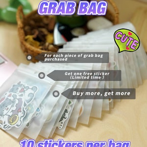 Aléatoire : 10 autocollants, sac mystère, mignon kawaii drôle, émotion d'amour, imperméable