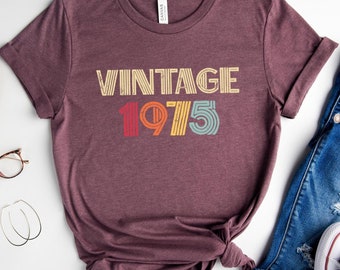 Vintage 1975 Birthday Shirt: 50th Birthday Gift Tee