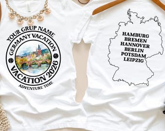 Custom Germany Vacation Front Back Shirt: Family Trip 2026 Gift