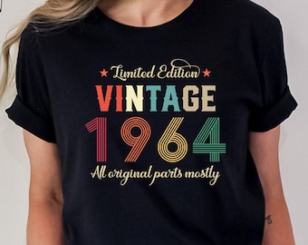 Vintage 1964 Shirt: 60th Birthday Gift, Limited Edition Tee