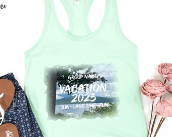 Custom Photo Vacation Tank Top: Personalized Family Summer Gift