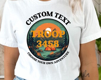 Custom Camping Troop Shirt: Personalized Girls Group Tee