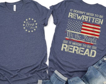1776 USA Flag T-Shirt: American History, We The People