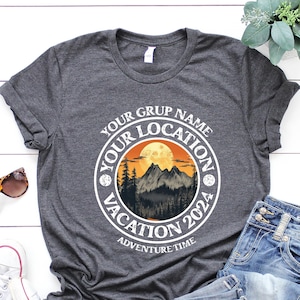 Personalized Mountain Vacation Shirt: Custom Family Camping Trip